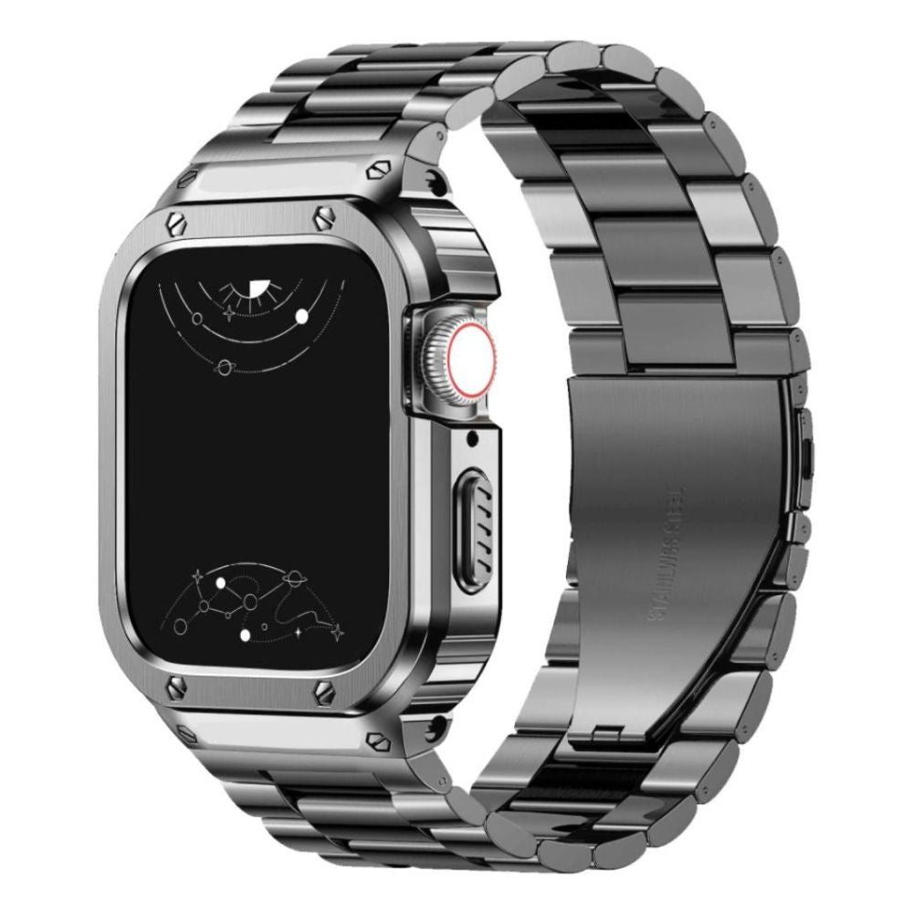 Stainless Steel Gray Iwatch Case Alma Stainless Steel Band Case