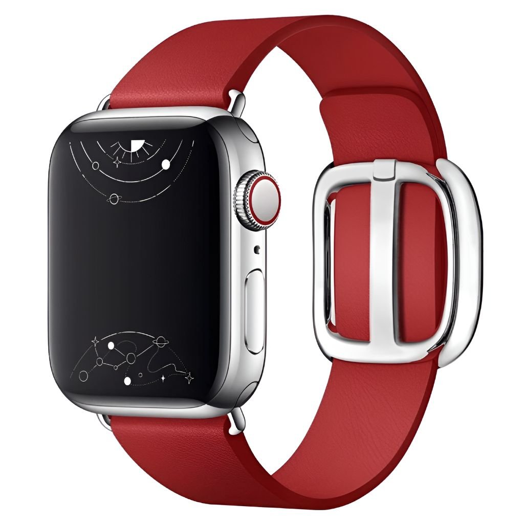 Astra Straps Diem Genuine Leather Band with Magnetic Buckle for Apple Watch Series 1 9 Ultra Ultra 2 SE SE2 Ruby 38MM 40MM 41MM