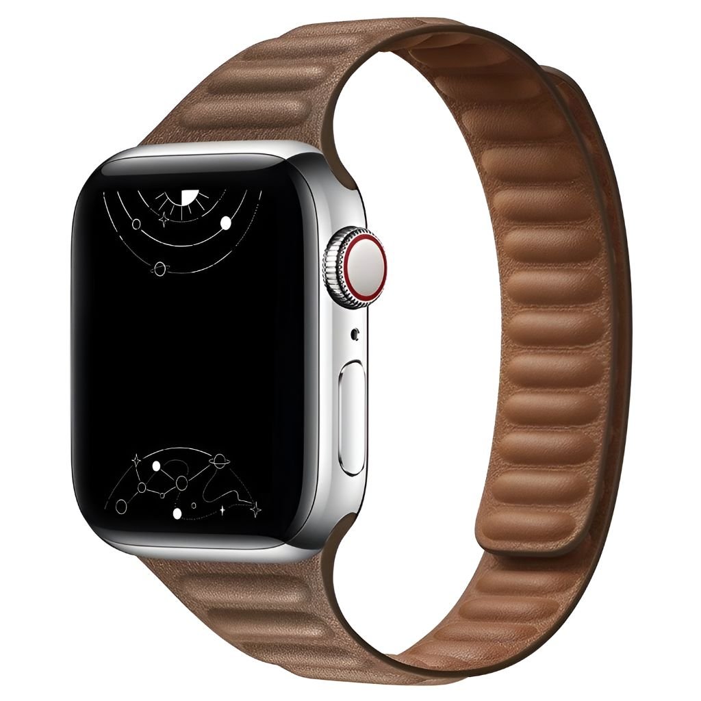 Apple Leather Link for Apple Watch 40mm - M/L store - Saddle Brown