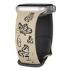 Lepida Engraved Butterfly Silicone Band