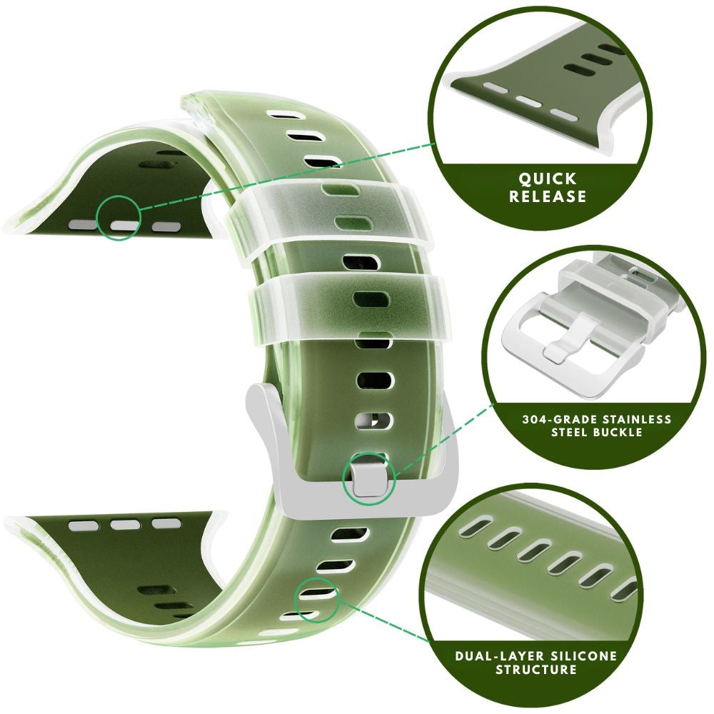 Facio Transparent Silicone Sports Band - Astra Straps