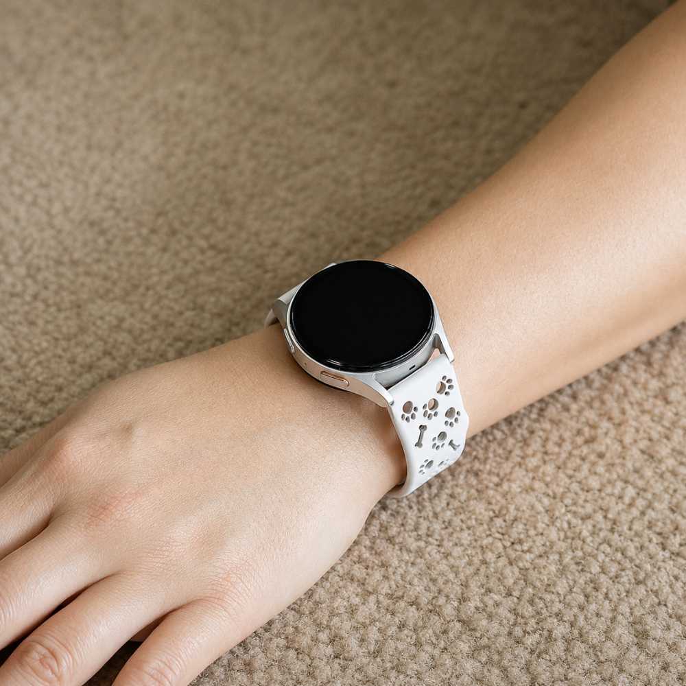 Acervus Engraved Dog Paw Silicone Galaxy Band - Astra Straps