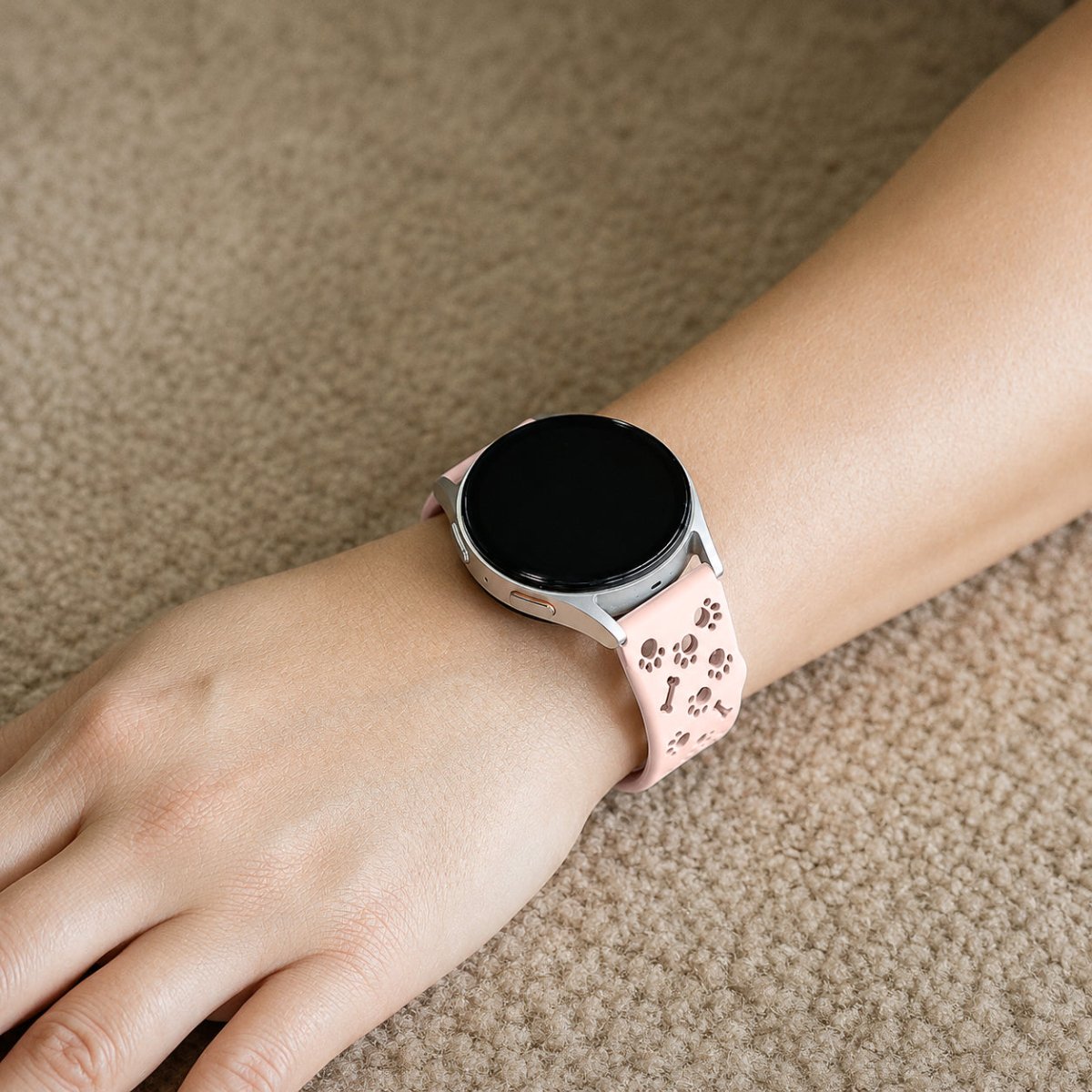 Acervus Engraved Dog Paw Silicone Galaxy Band - Astra Straps