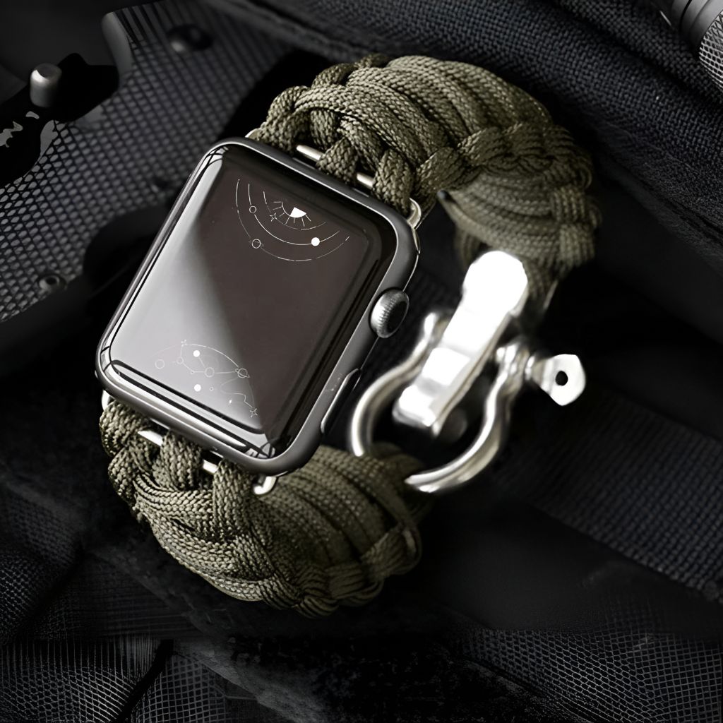 Ally Woven Nylon Survival Rope With Metal Bolt Clasp - Astra Straps