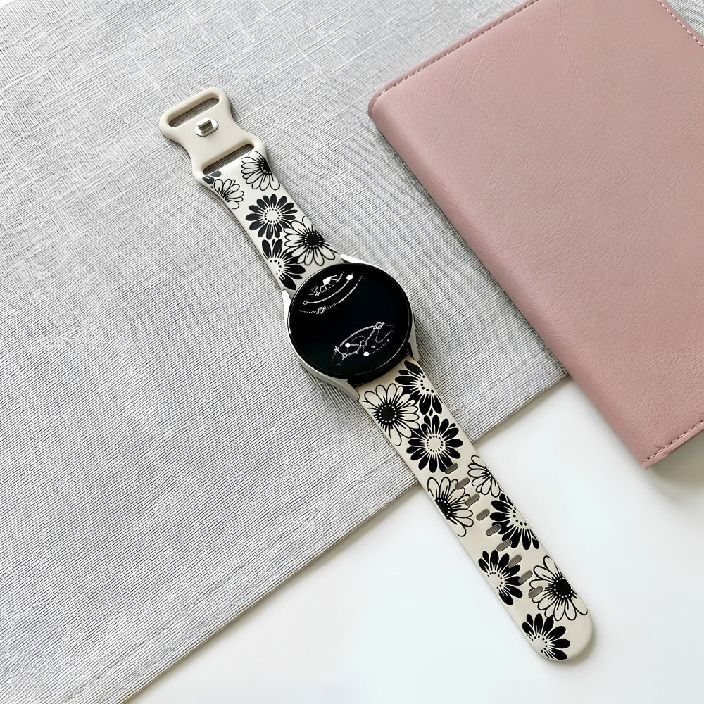 Asper Engraved Flower Silicone Galaxy Band - Astra Straps