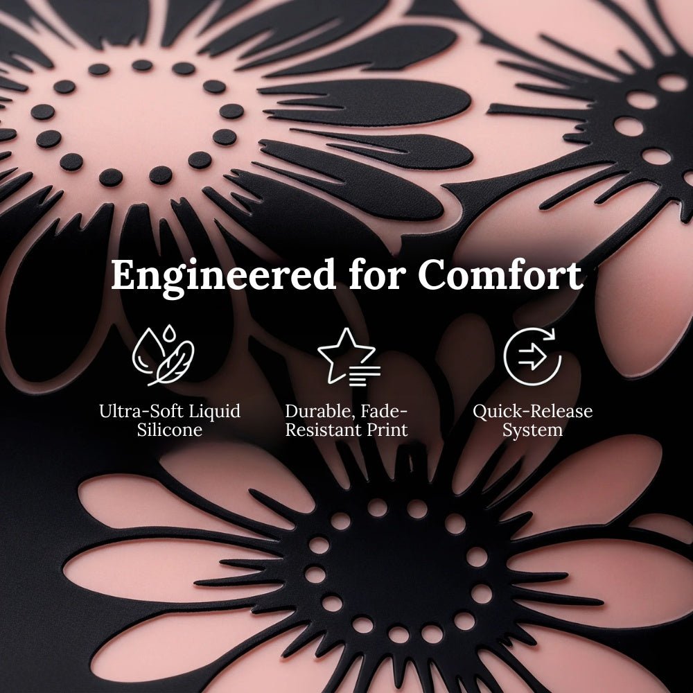 Asper Engraved Flower Silicone Galaxy Band - Astra Straps