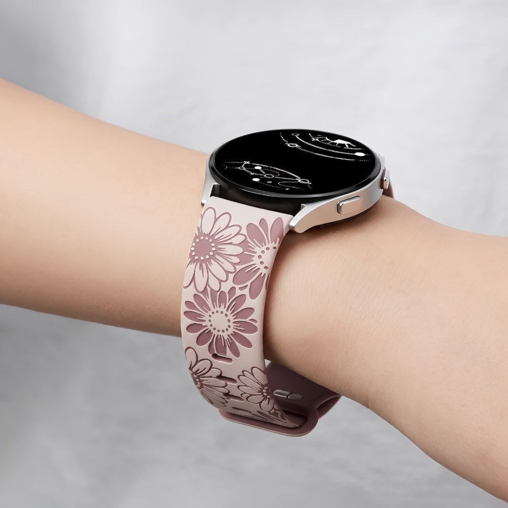 Asper Engraved Flower Silicone Galaxy Band - Astra Straps
