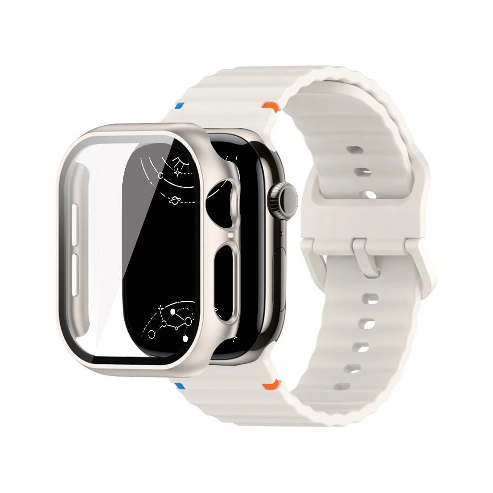 Attollo Silicone Sports Band With Glass Case - Astra Straps