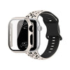 Aureus Engrave Leopard Silicone Band With Glass Case - Astra Straps