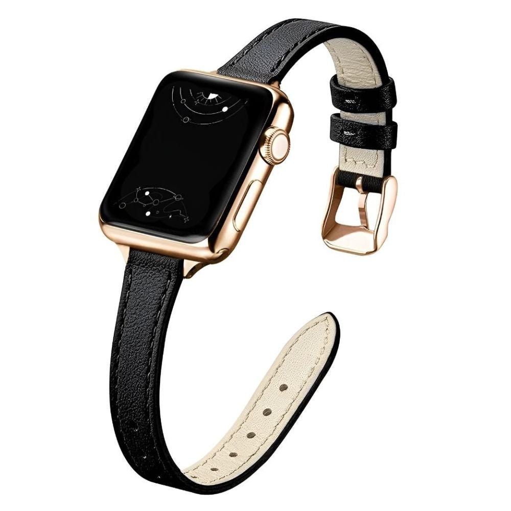 Aurum Slim Genuine Leather Band - Astra Straps