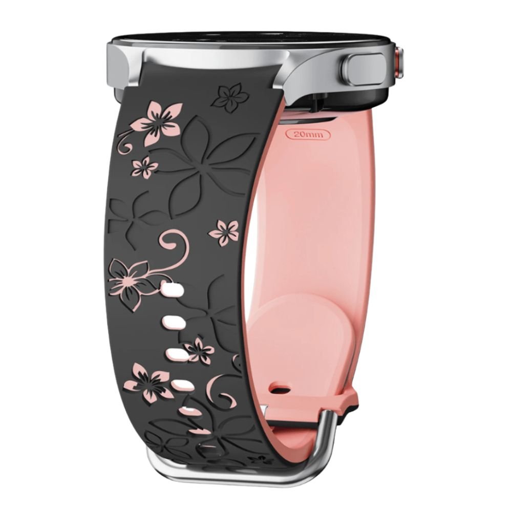 Bene Engraved Floral Silicone Galaxy Band - Astra Straps