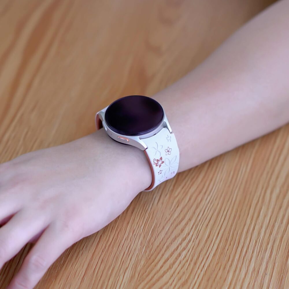 Bene Engraved Floral Silicone Galaxy Band - Astra Straps