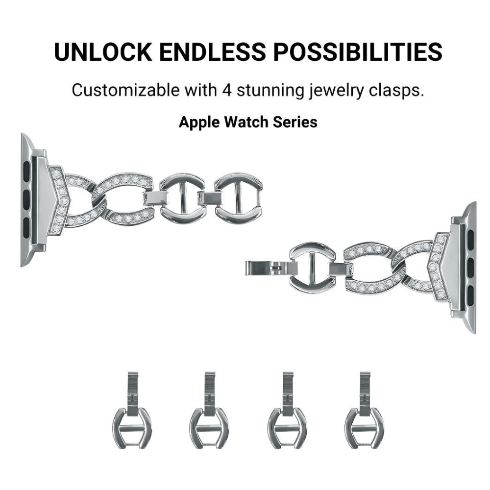 Decorus Slim Diamond Stainless Steel Band - Astra Straps