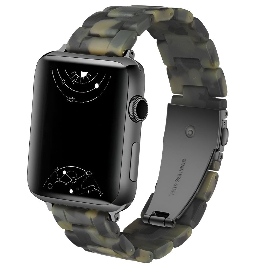 Echo Unique Resin Metal Band For Apple Watch Series 1-11/SE/SE2