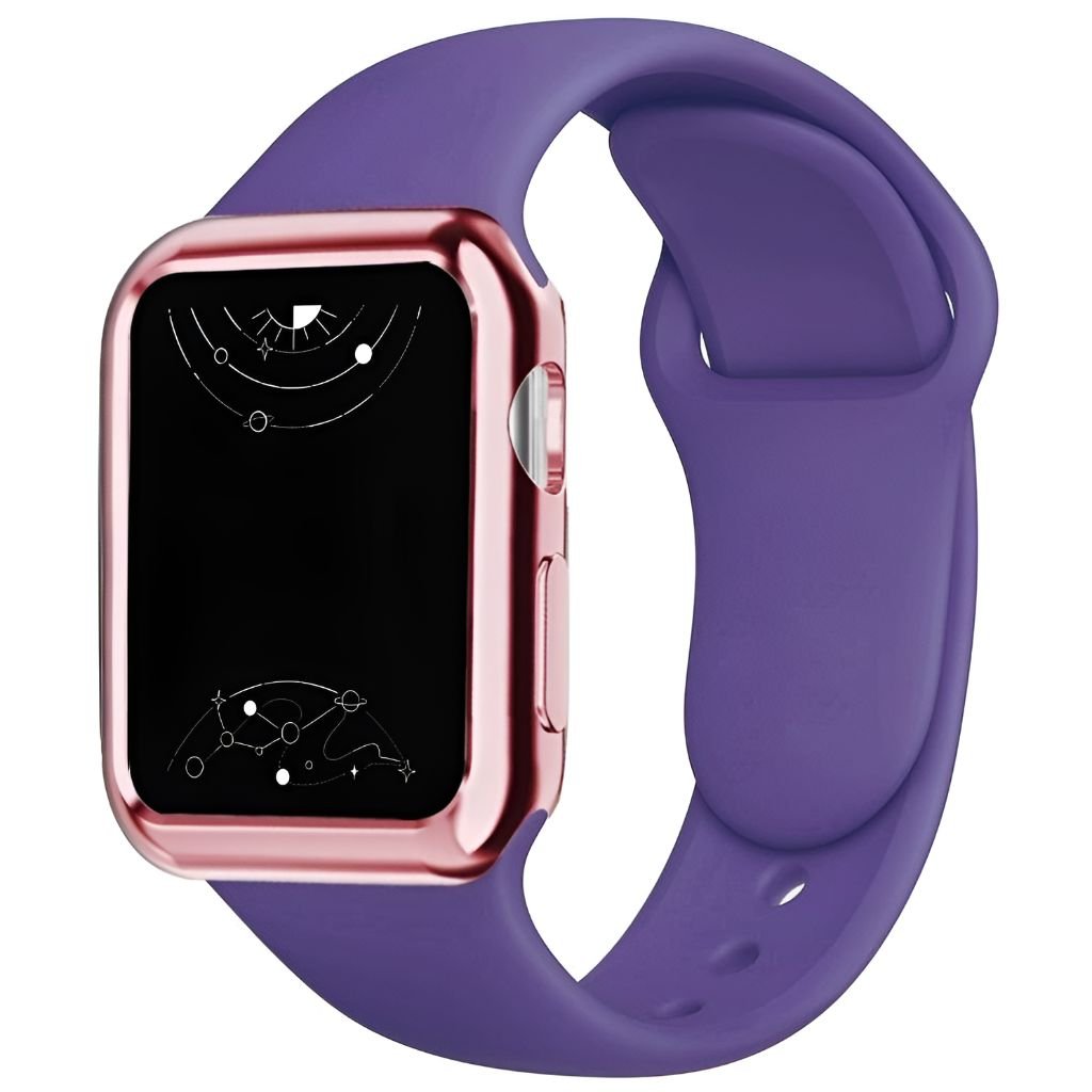 Electus Silicone Band With Case For Apple Watch 1-6+SE