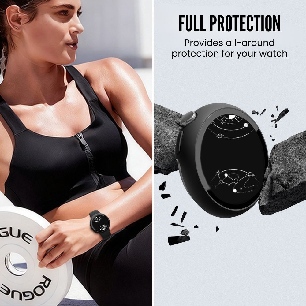 Erga Bumper Tempered Glass Case For Google Pixel Watch - Astra Straps