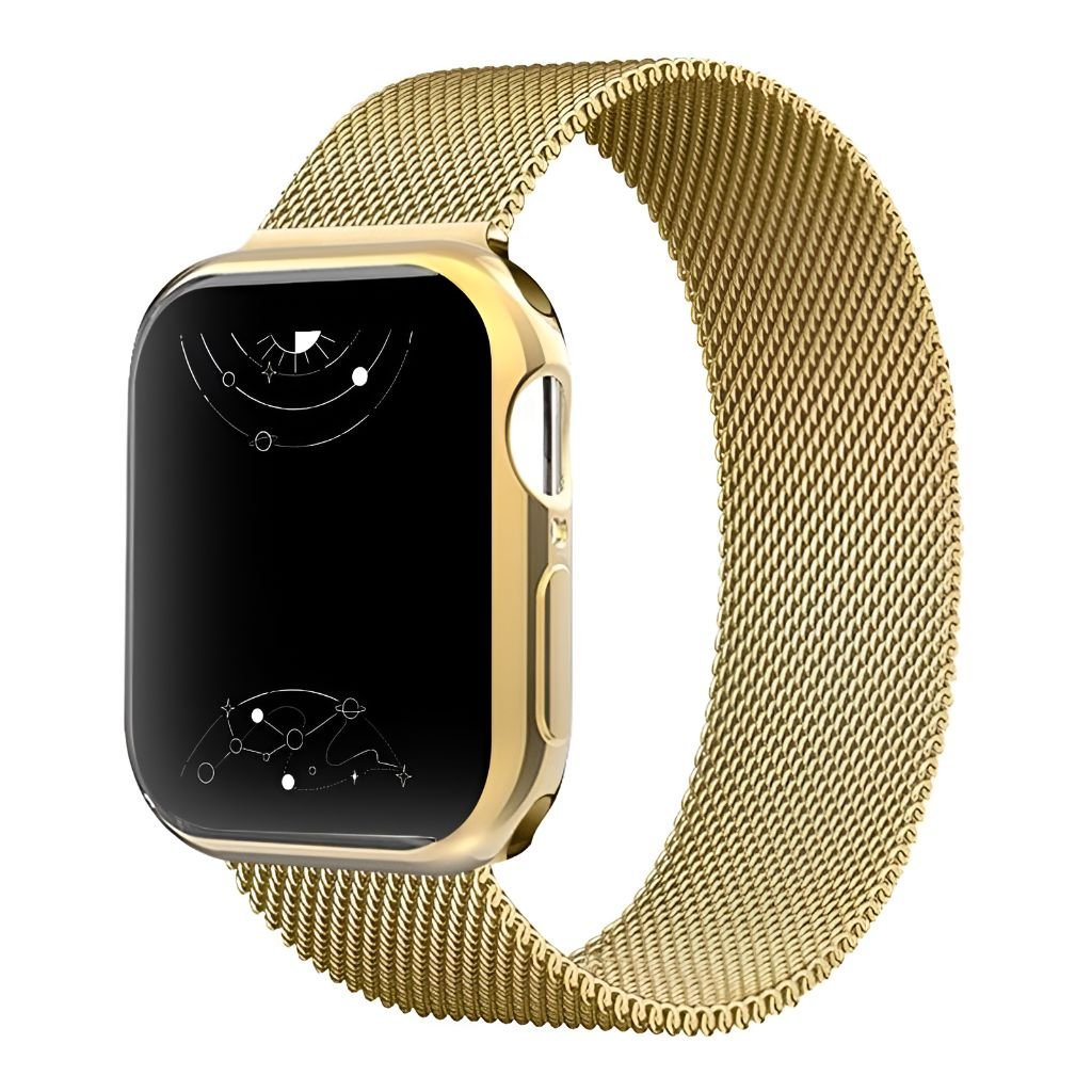 Felix Luxury Milanese Steel Apple Watch Band With Case For Series