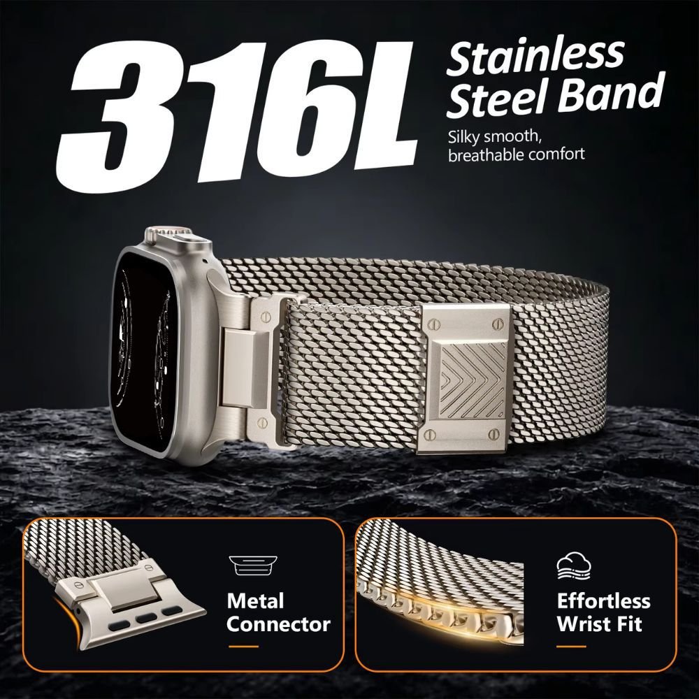 Fidens Stainless Steel Magnetic Mesh Band - Astra Straps