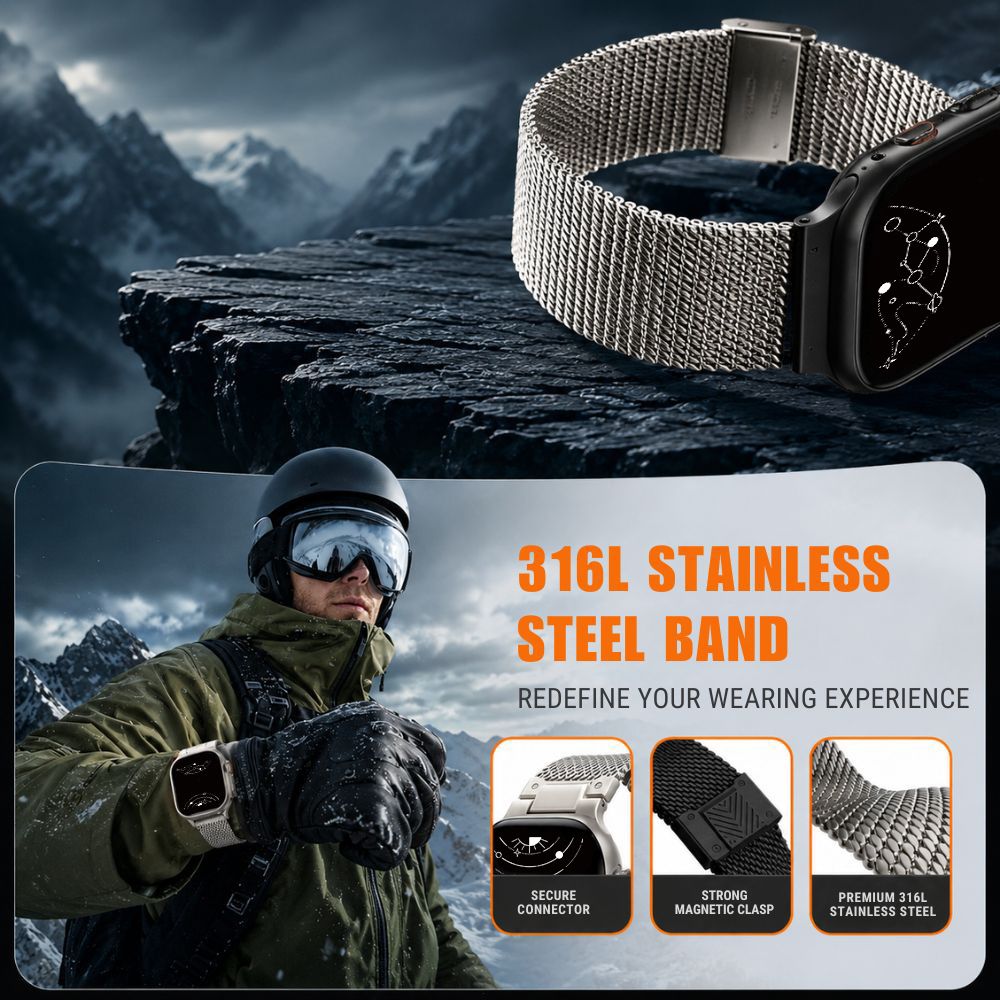 Fidens Stainless Steel Magnetic Mesh Band - Astra Straps