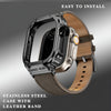Fumi Genuine Leather Band With Metal Case - Astra Straps