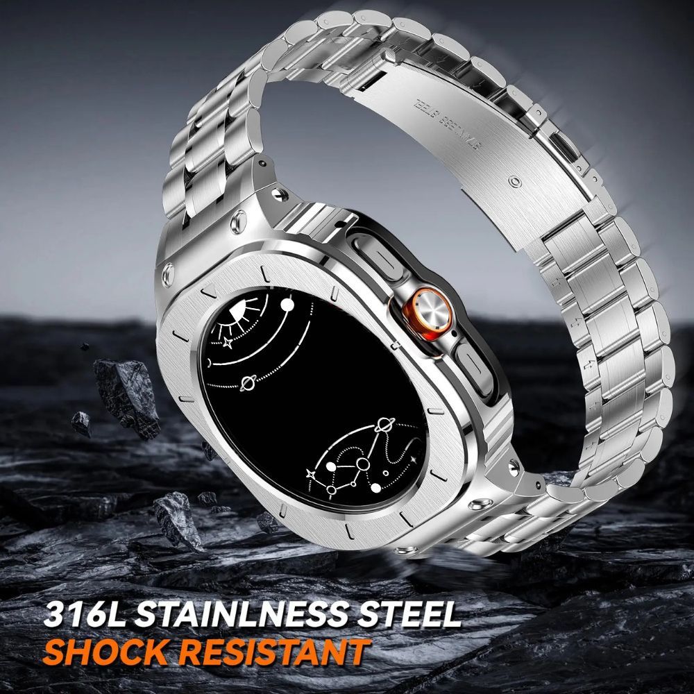 Laudo Stainless Steel Band With Case for Galaxy Watch Ultra - Astra Straps