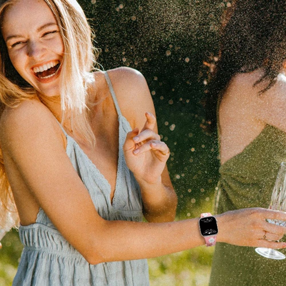Lenio Engraved Flower Silicone Band - Astra Straps