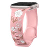 Lenio Engraved Flower Silicone Band - Astra Straps