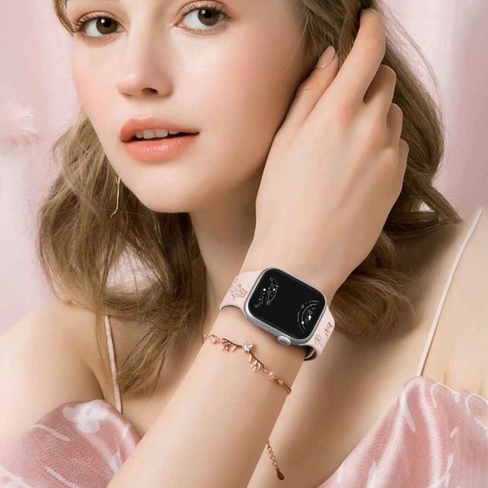 Lepida Engraved Butterfly Silicone Band - Astra Straps