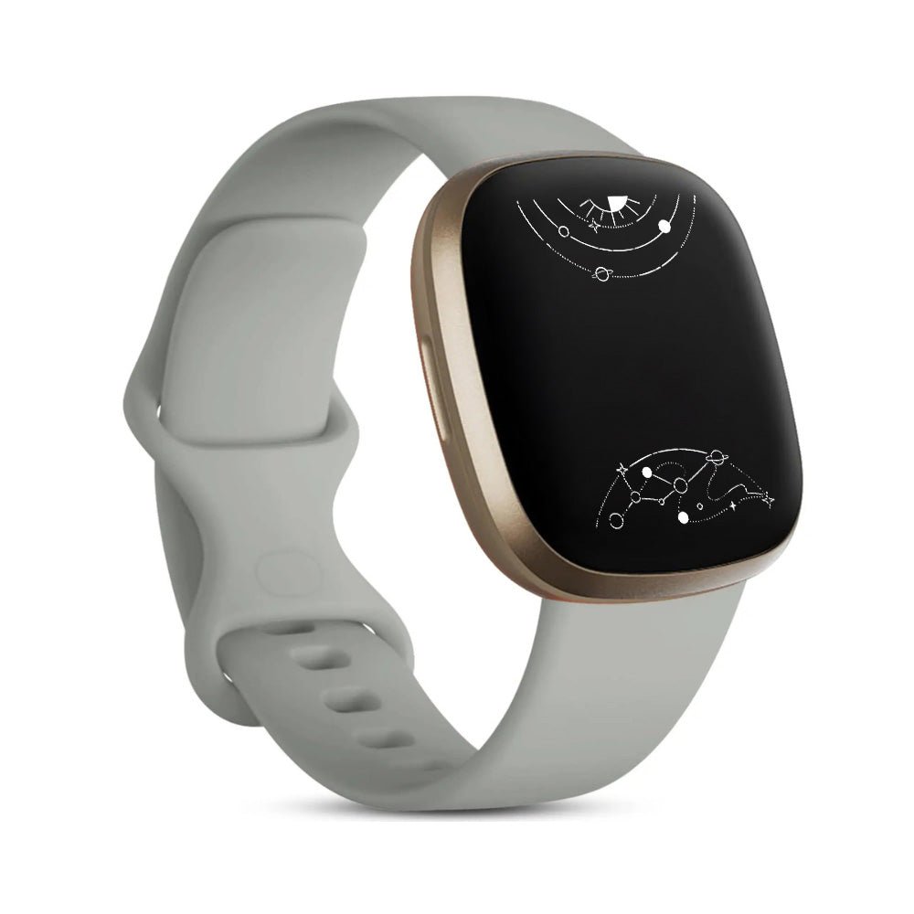 Fitbit popular sense Lunar White/Soft Gold