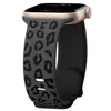 Obvius Silicone Band With Engraved Leopard Pattern - Astra Straps