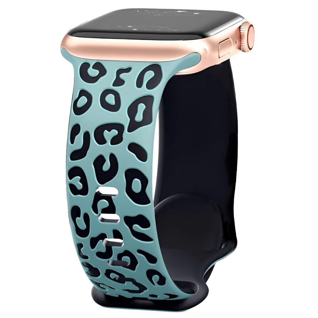 Obvius Silicone Band With Engraved Leopard Pattern - Astra Straps