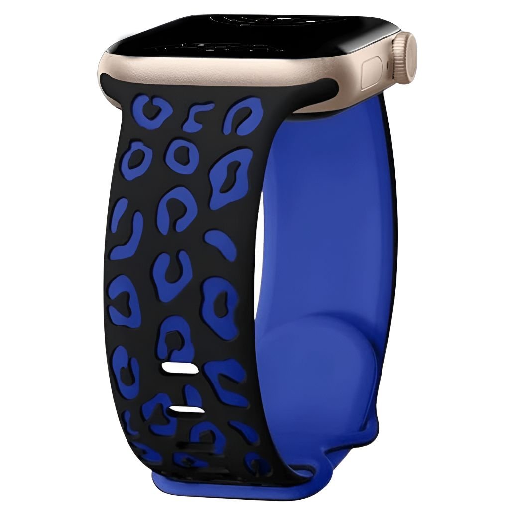 Obvius Silicone Band With Engraved Leopard Pattern - Astra Straps