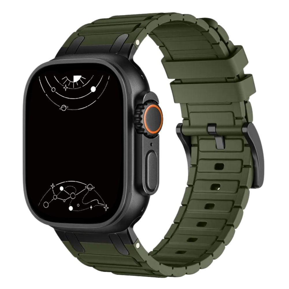Robur Rugged Silicone Metal Sports Band - Astra Straps