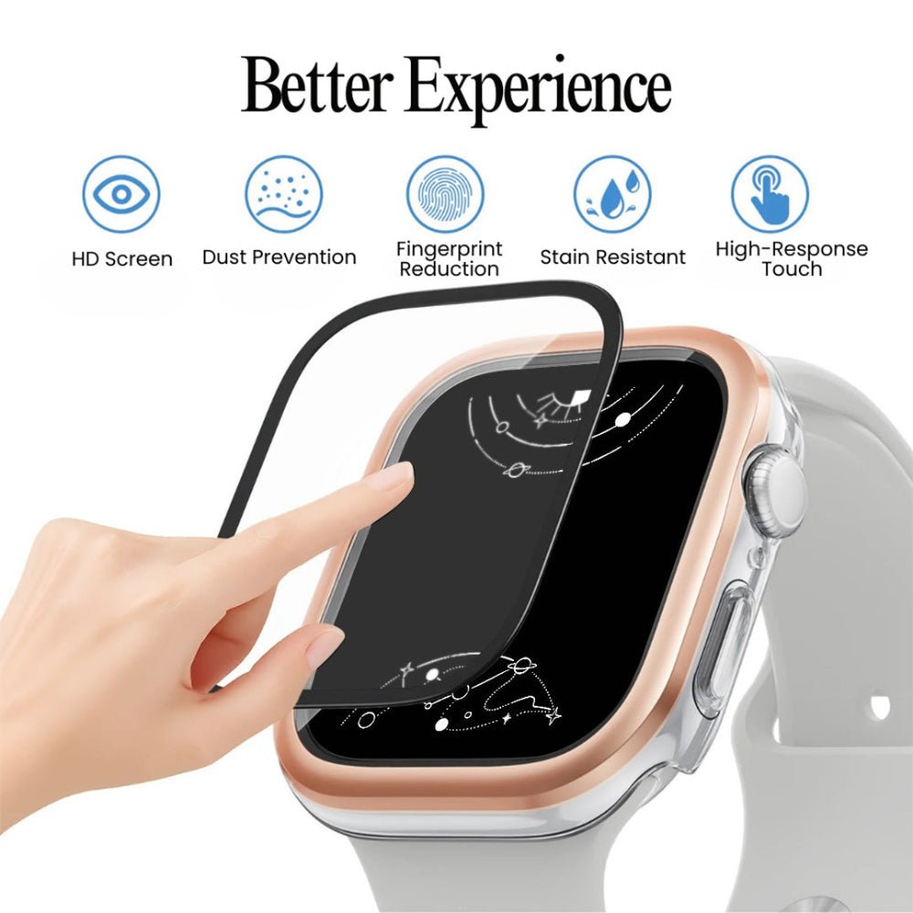 Sive Tempered Glass Metal Case for Apple Watch Series 10 - Astra Straps