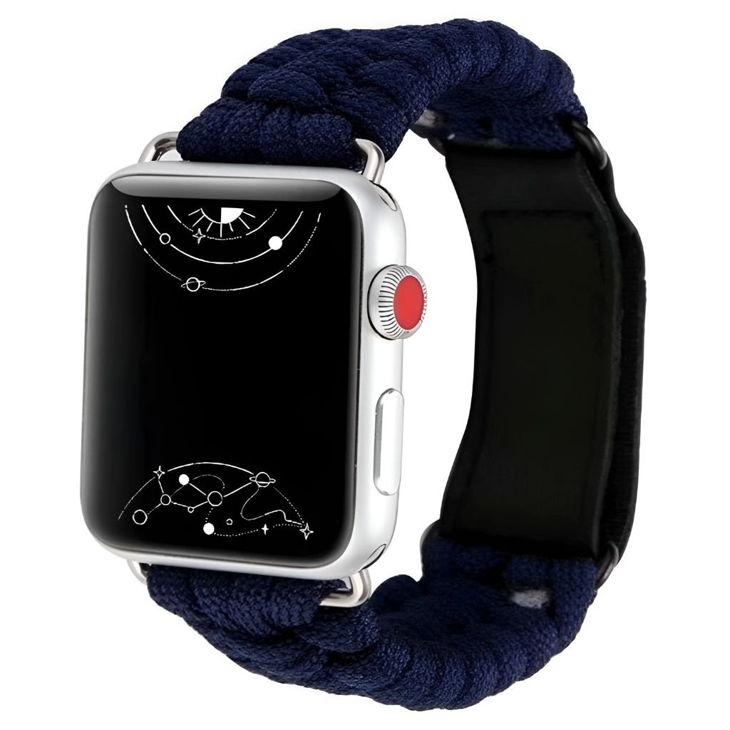 Paracord Sport Band for Apple Watch Series 1 9 Ultra Ultra 2 SE SE2 Military Grade Parachute Cord Royal Blue 38MM 40MM 41MM