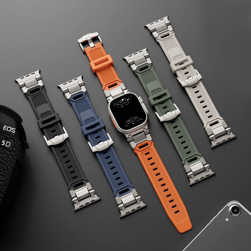 Venio Silicone Rugged Metal Band - Astra Straps