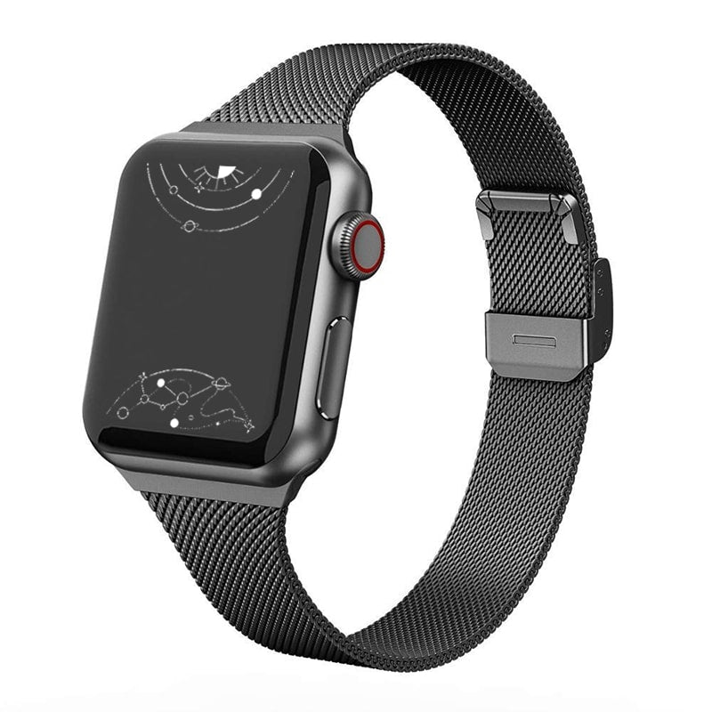 Aere Elegant Slim Steel Apple Watch Band, Stainless Steel Strap ...