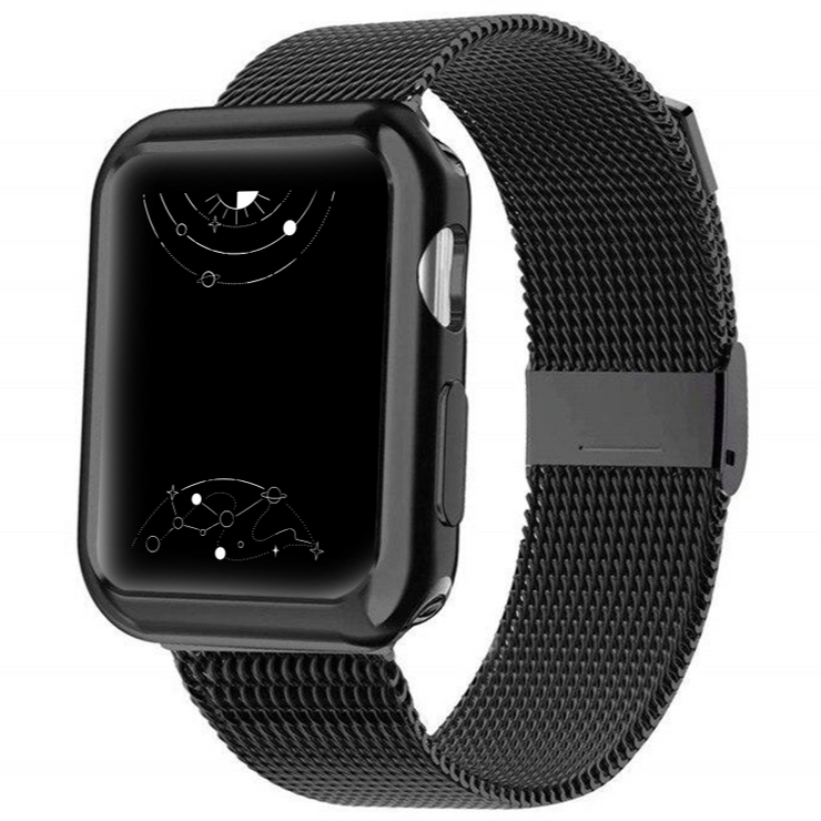 Apple watch stainless steel case with milanese best sale loop