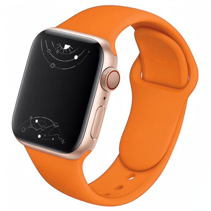Bracelet, silicone orange pour Apple Watch –