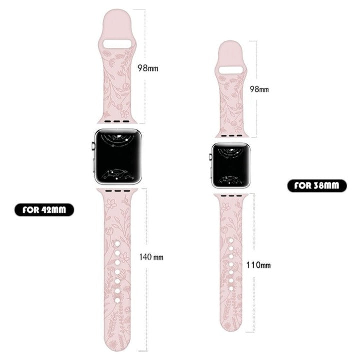 Flos Engraved Silicone Band - Astra Straps