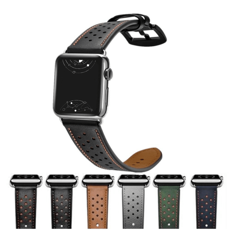 Invicta Premium Genuine Leather Band For Apple Watch Series 1 9