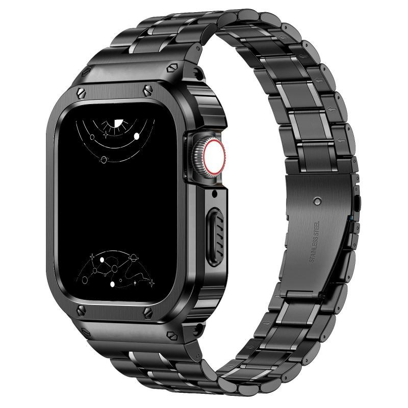 Lex Stainless Steel Band with Case For Apple Watch Series 4-9