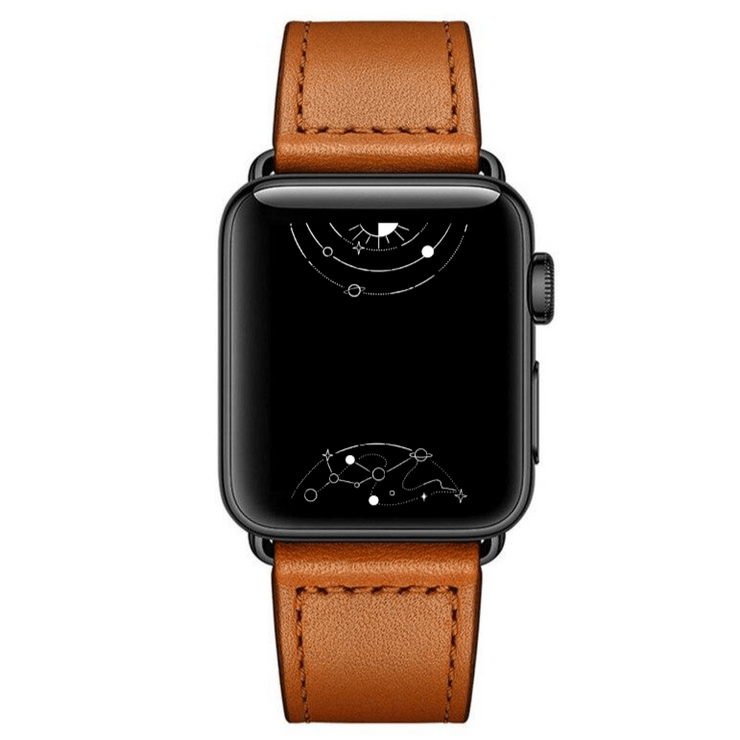 Astra Straps Sunra Leather Band for Apple Watch Series 1-9, Ultra, Ultra 2, SE+SE2, Luxury iWatch Straps, Sunra Black / 42MM-44MM-45MM-49MM
