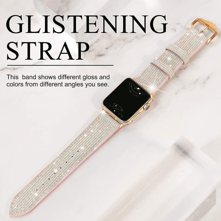 Niteo Glittery Silicone and Leather Band - Astra Straps