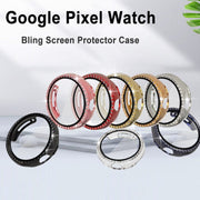 Rupes Screen Protector With Full Bling Diamond Frame for Google Pixel Watch - Astra Straps